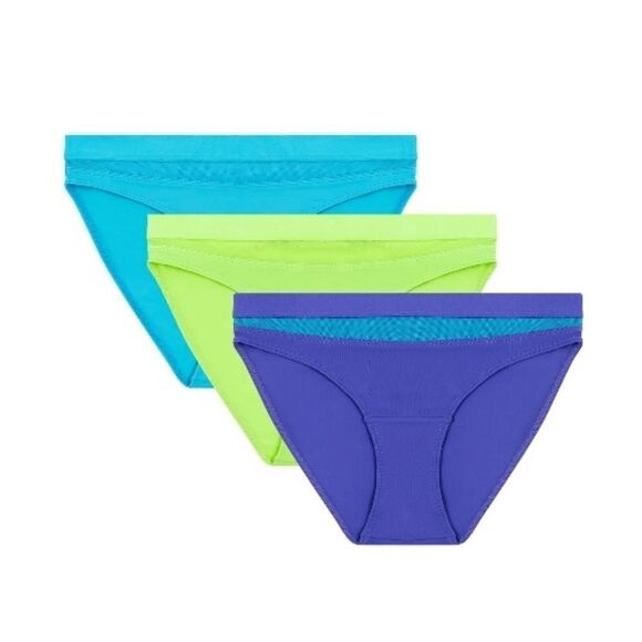 Womens Juniors Plus Mesh Madness Bikini Panties Underwear Briefs 3 Pack Size XXL - Picture 2 of 5